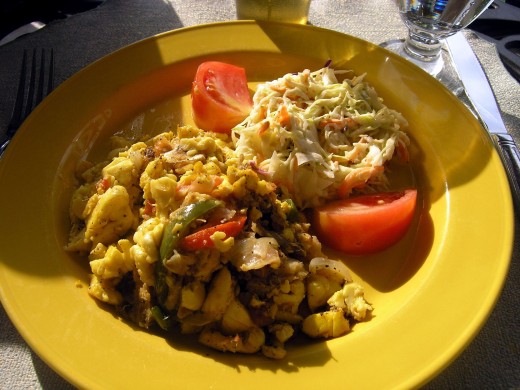 Salted fish and ackee