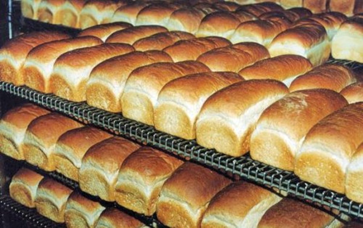 Loaves with potassium bromate