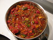 tomato sauce plus seasonings  courtesy of wikipedia