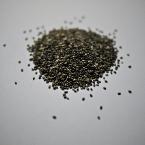 Chia seeds are about the size of poppy seeds. 