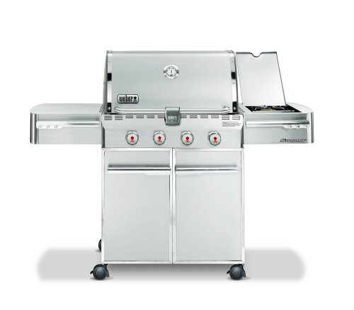 Weber Summit has knobs in the front so burners run front to back for better control over grill area.