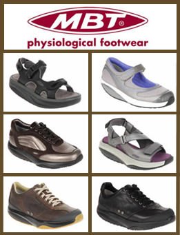 Some of the Extensive MBT Anti Shoe footwear range