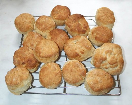 Scones, though they look similar to biscuits, they are not.  I sometimes like to cut into triangles. 