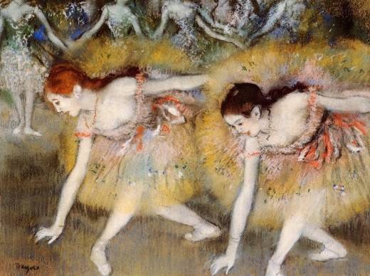 Another painting of ballet dancers by Degas in 1885 just because they're excellent paintings