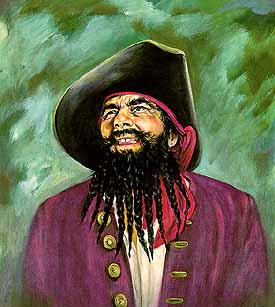 Black Beard was an infamous but short lived Pirate. It is said that his ghost still haunts the outer banks of North Carolina. 