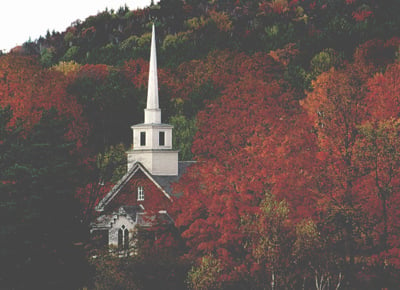 A Church In The Woods Near Londonderry New Hampshire.
