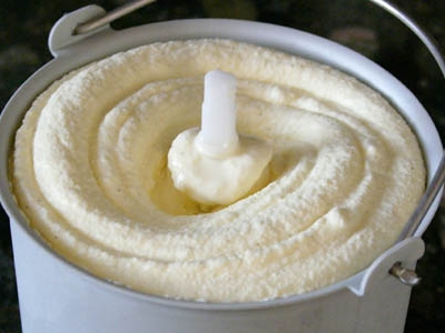 Pure homemade vanilla ice cream