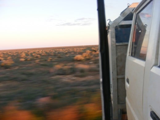 Crossing the famed Nullabor Plain, still in South Australia