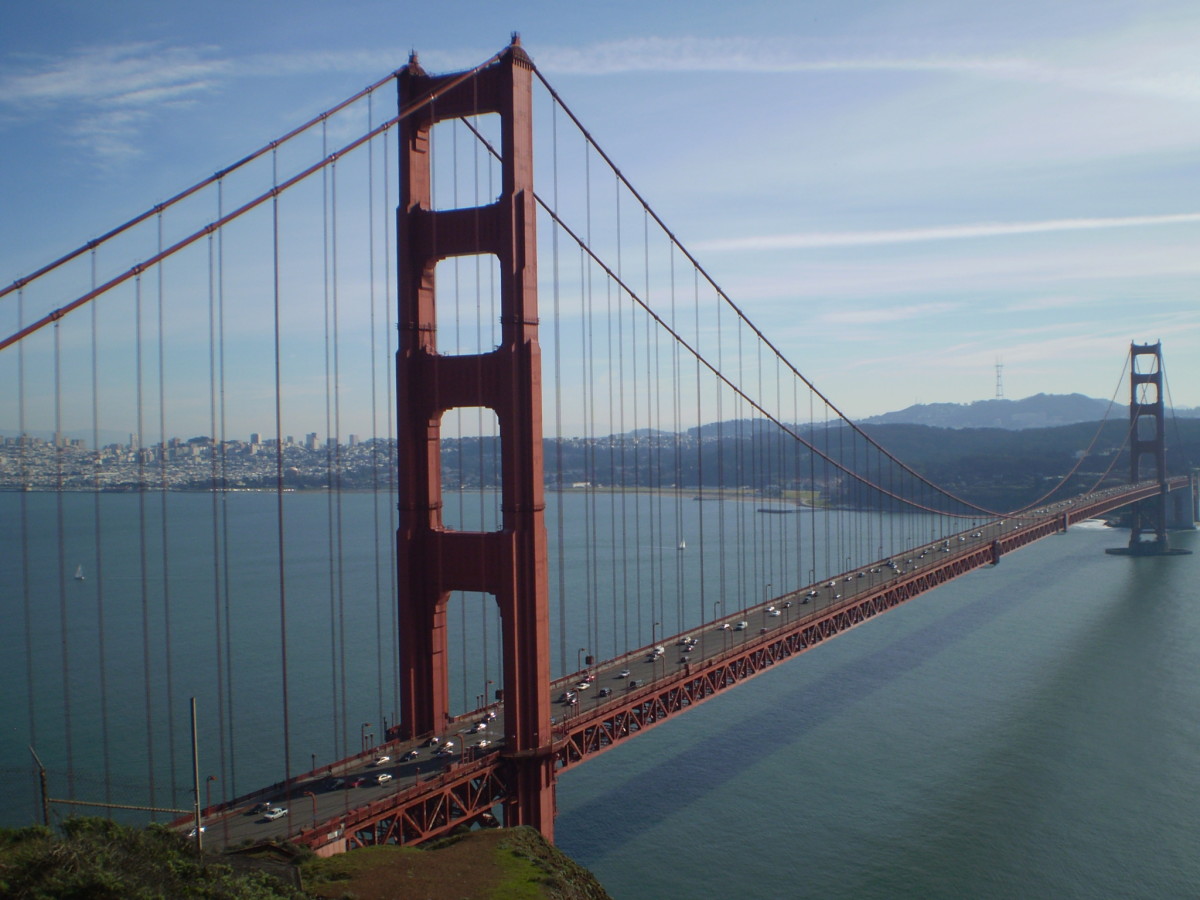 Probably the most famous landmark along the California coast - the Golden Gate Bridge.