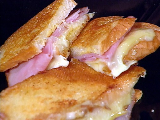 Cheese and ham sandwiches