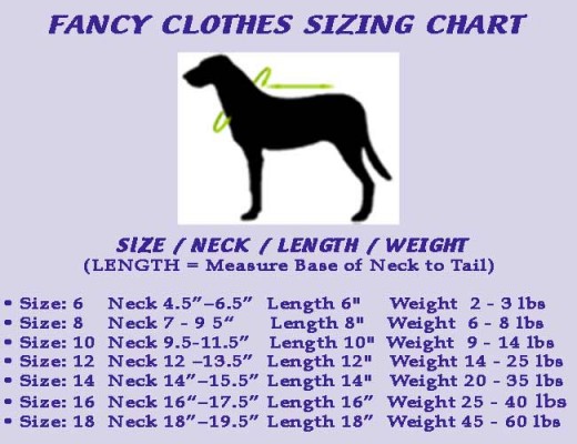 When buying clothes for your dog, make sure you have an idea of what their measurements are to ensure a good fit.