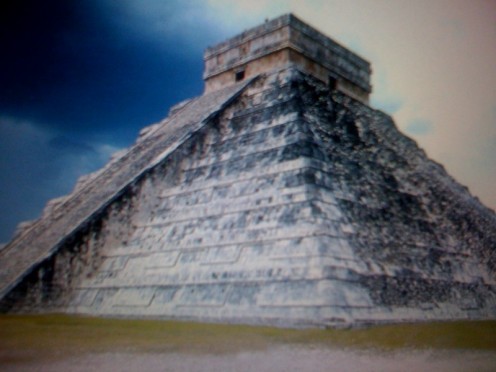 An Aztec temple in modern-day Mexico