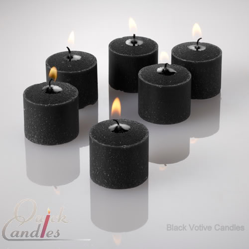 Black votive candles