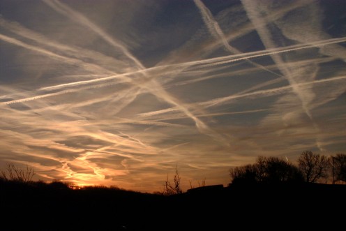 Chemtrails cover our skies.