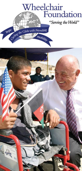Wheelchair foundation, charitable organization.