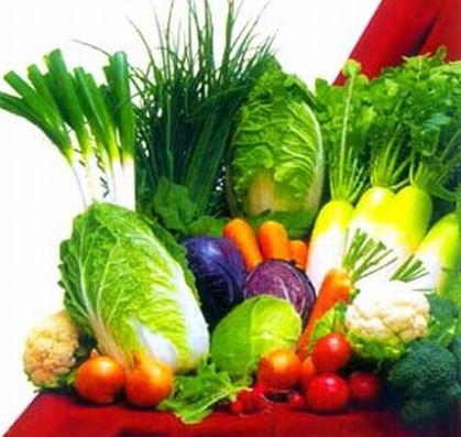 Green and coloured veggies