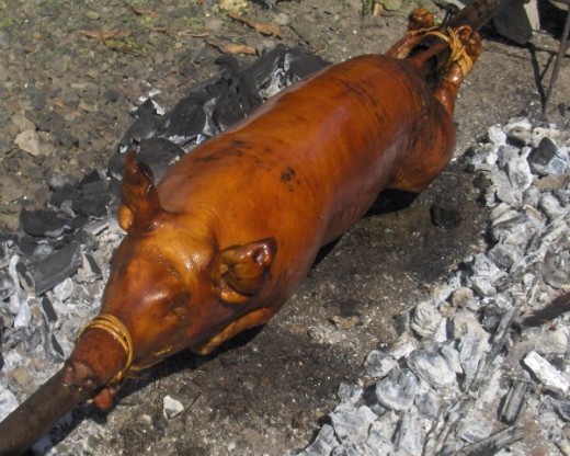 THE FAMOUS ROASTED PIG or LECHON BABOY