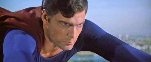 The Evil Superman in flight (Superman III). The Evil Superman in flight (Superman III).