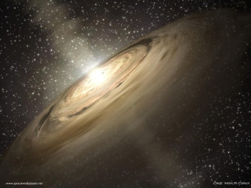 Young solar system (artist's impression)