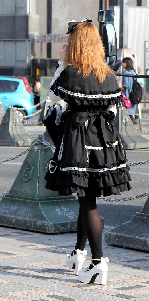 Harajuku is a good place to spot beautiful Japanese girls in incredible Gothic Lolita outfits