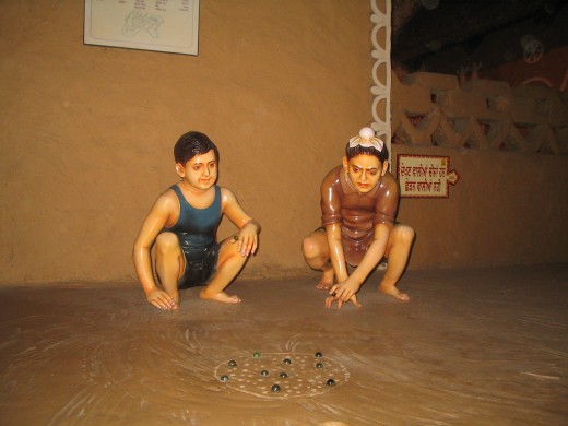 Children at Play in Village Scene