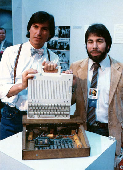 Founders of Apple in the early days. They got in at the beginning of the PC movement.