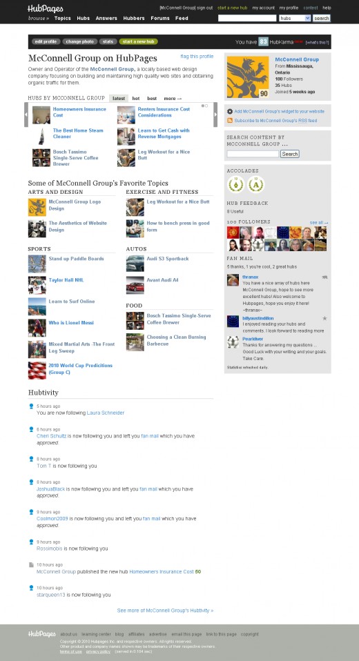 My Profile Accolades