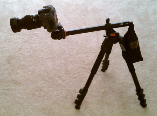 Extend the camera out away from the Tripod. 