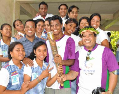 Warm welcome at Kiribati
