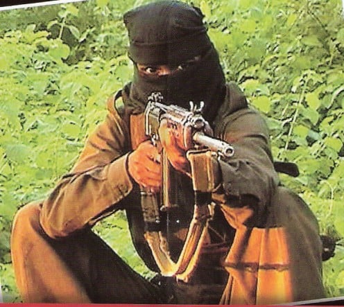 The Maoist with a AK47 perhaps killing his own men on his own land.