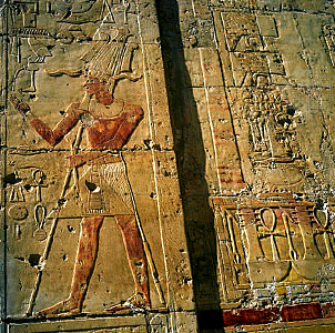 Egyptian painted relief of Osiris. Image credit: britannica.com
