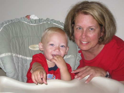 Alex and Grandma D, July 4, 2010