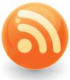 The standard RSS feed icon.