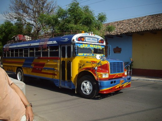 Colorful Bus in Granada