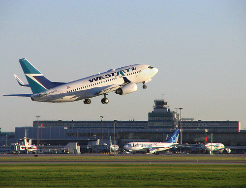 Westjet, the first leg of your cheap ticket to Costa Rica from Vancouver