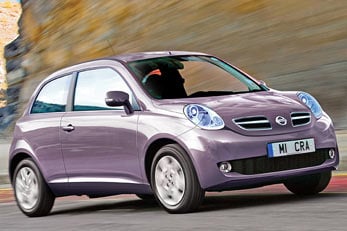 Nissan Micra India Purple - Side view
