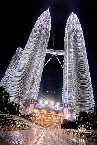 The Petronas Twin Towers.