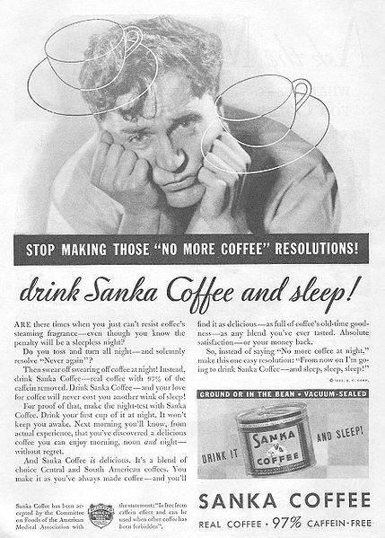 Decaf coffee in 1932