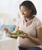 Many pregnant woman are concrened with obtaining sufficient protein, but if she follows the right diet the additional calories she consumes while she is pregnant will provide ample protein for herself and the developing fetus.