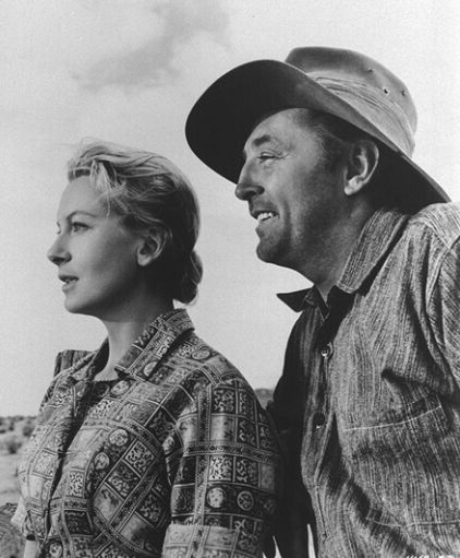 With Robert Mitchum in The Sundowners, 1960