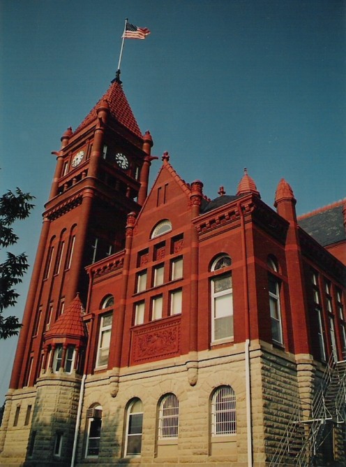 Montgomery County Courthouse, Red Oak, Iowa, c. 1891, Romanesque.