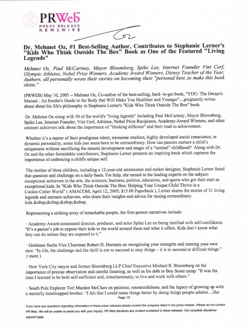 Item I found online dated May 10, 2005.