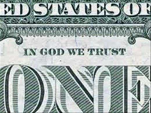 God is mentioned by name on the U.S. $1 bill.