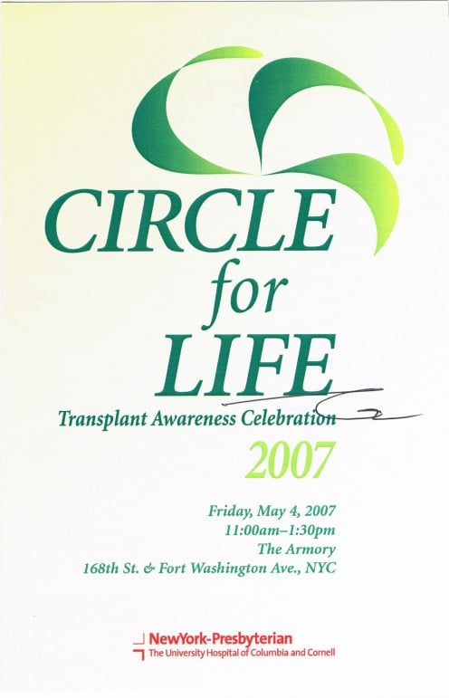 Program signed by Dr. Oz.