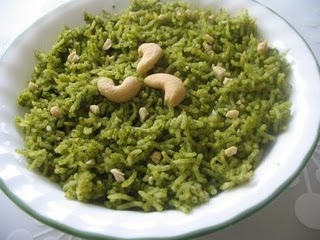 Pudina Rice Recipe - Ingredients and Method of Preparation of Mint Rice