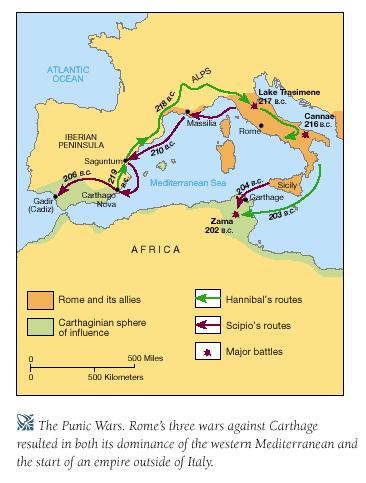 This Map shows the troop movements in the second punic war.