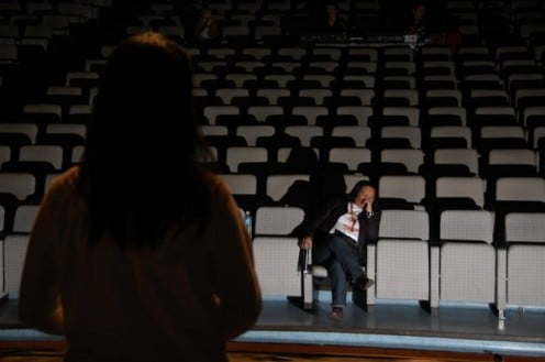 Me conducting rehearsals in Taiwan captured by Erwin Go