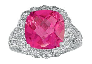 Chic Pink Topaz Cocktail Ring