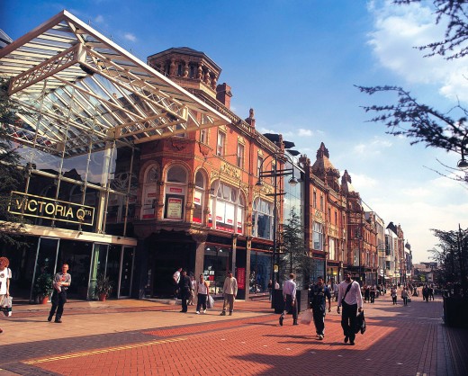 Shops along Victoria Quarter