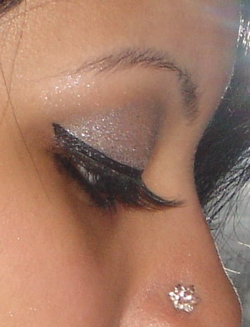 profile view of my eye shadow. By the time I took this picture after coming back home, most of my eye shadow was gone